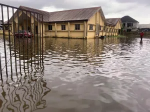 Flood submerges Delta High Court, residential homes, business premises 