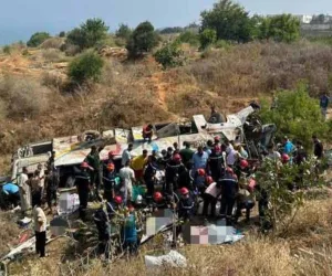 25 killed, 44 injured as passenger bus plunges into Ravine in Algeria