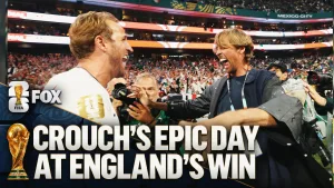 'One Of The Great England Wins': Peter Crouch Celebrates With The Three Lions