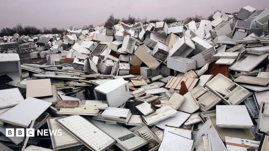 Mountain of broken fridges growing across England and Wales