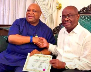 Osun election: Adeleke presents Certificate of Return to Wike