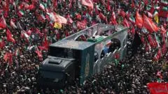 Huge crowds fill Tehran streets for Khamenei's funeral procession