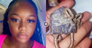 I saw this padlock: A Nigerian lady has opened up about an item she discovered in her grandmother’s room that left her fright£ned.