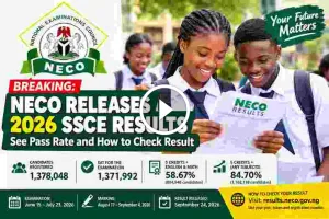 NECO Releases 2026 SSCE Results: See Pass Rate and How to Check Result