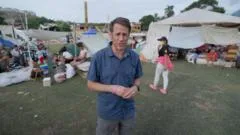 BBC at Venezuela baseball stadium sheltering earthquake survivors