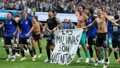 Argentina face fine for Falklands banner in semi-final win