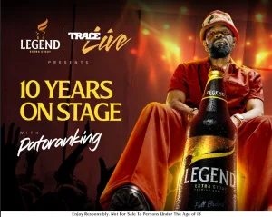 Legend Extra Stout set to deliver a Legendary Night of Music with Patoranking at TRACE Live.