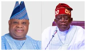 Tinubu receives Adeleke at Aso Rock