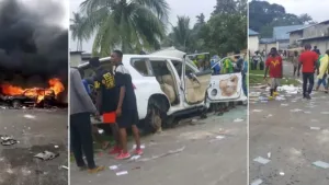 Arson Attack: Cross River Catholic Church records and Priest's Cars Burnt in Midnight Raid